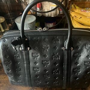 MCM LEATHER BOSTON BAG